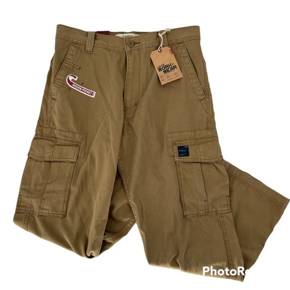 Levi's Pants New Mens Khaki Levis Cargo Pants Straight Military